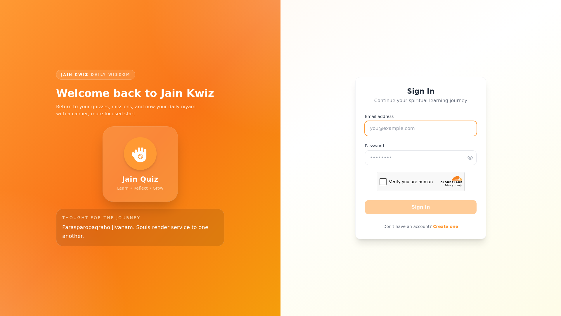 website screenshot of https://jainkwiz.in/