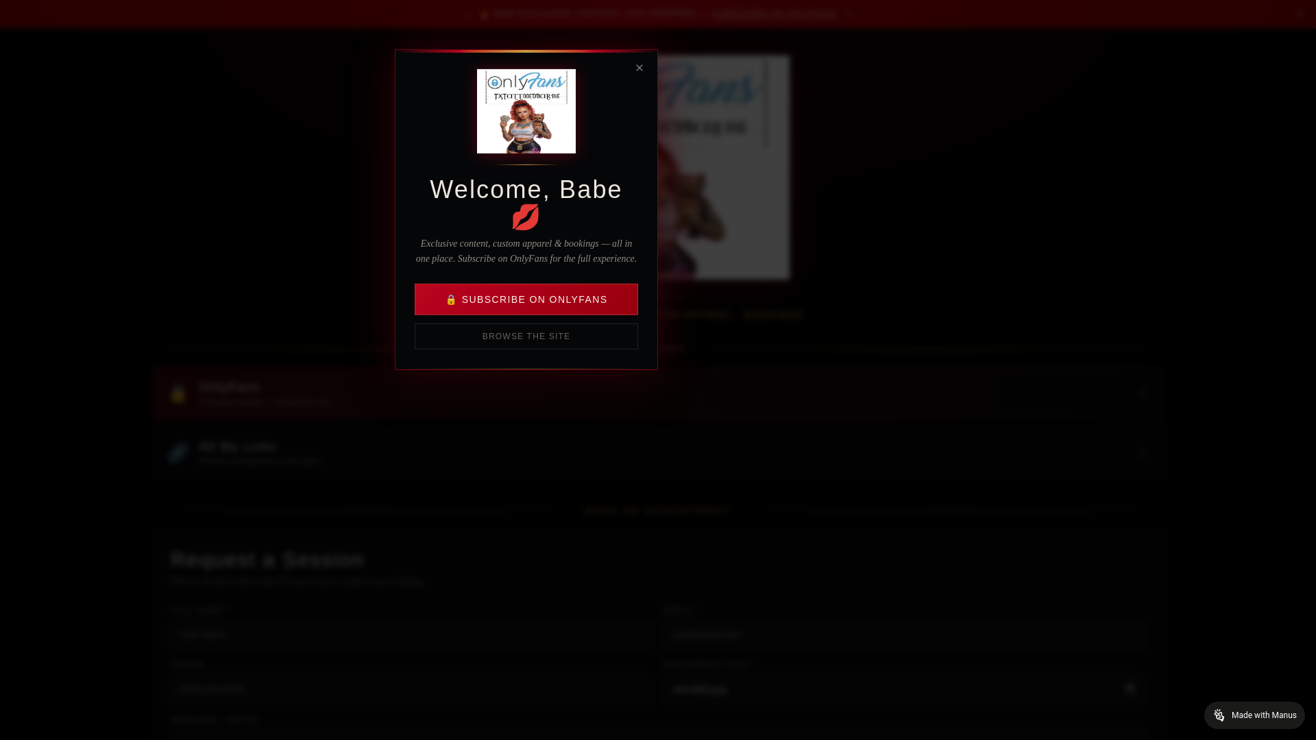 website screenshot of https://txtattooedbarbie.online