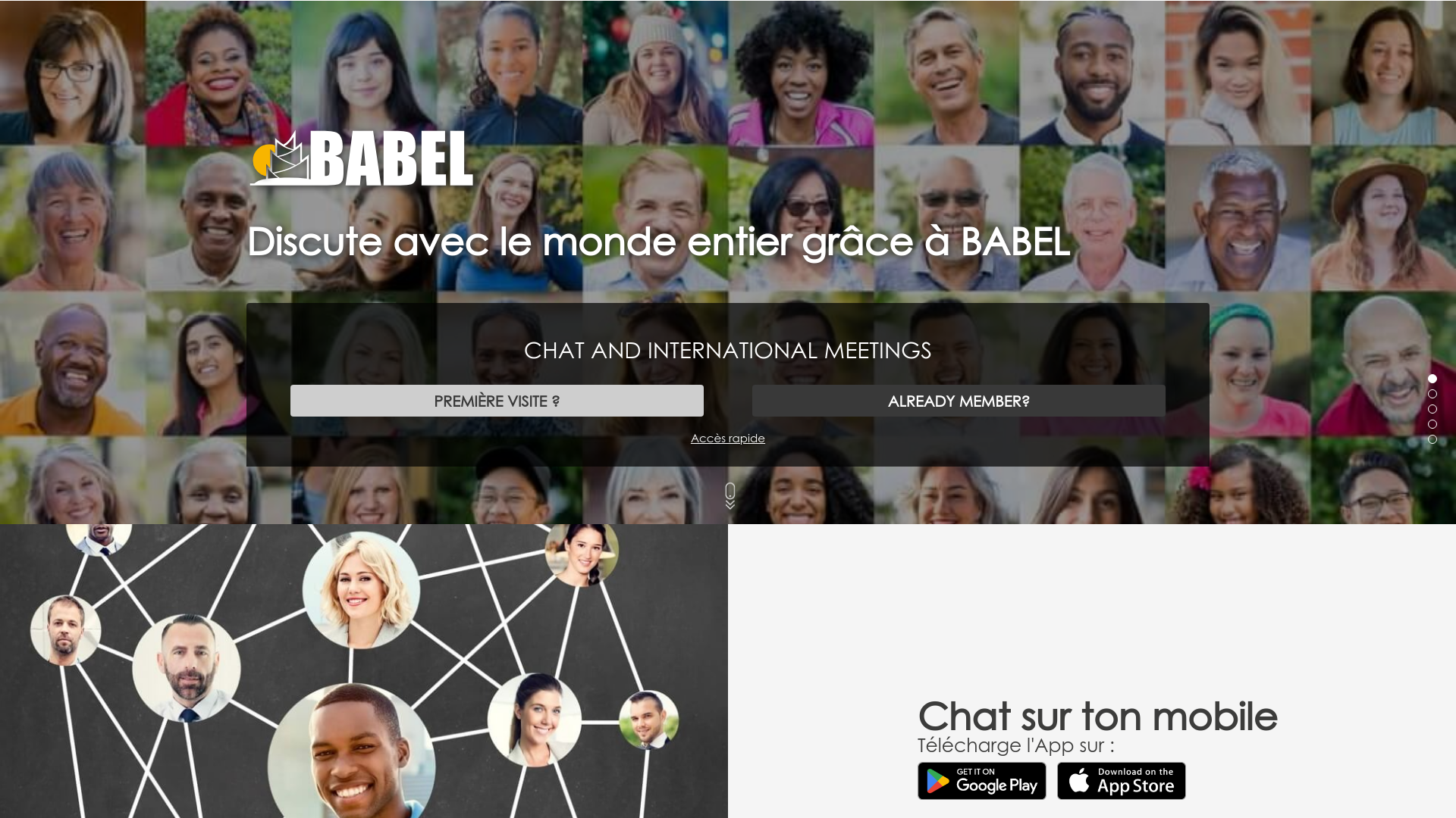 website screenshot of https://chat.babel.com