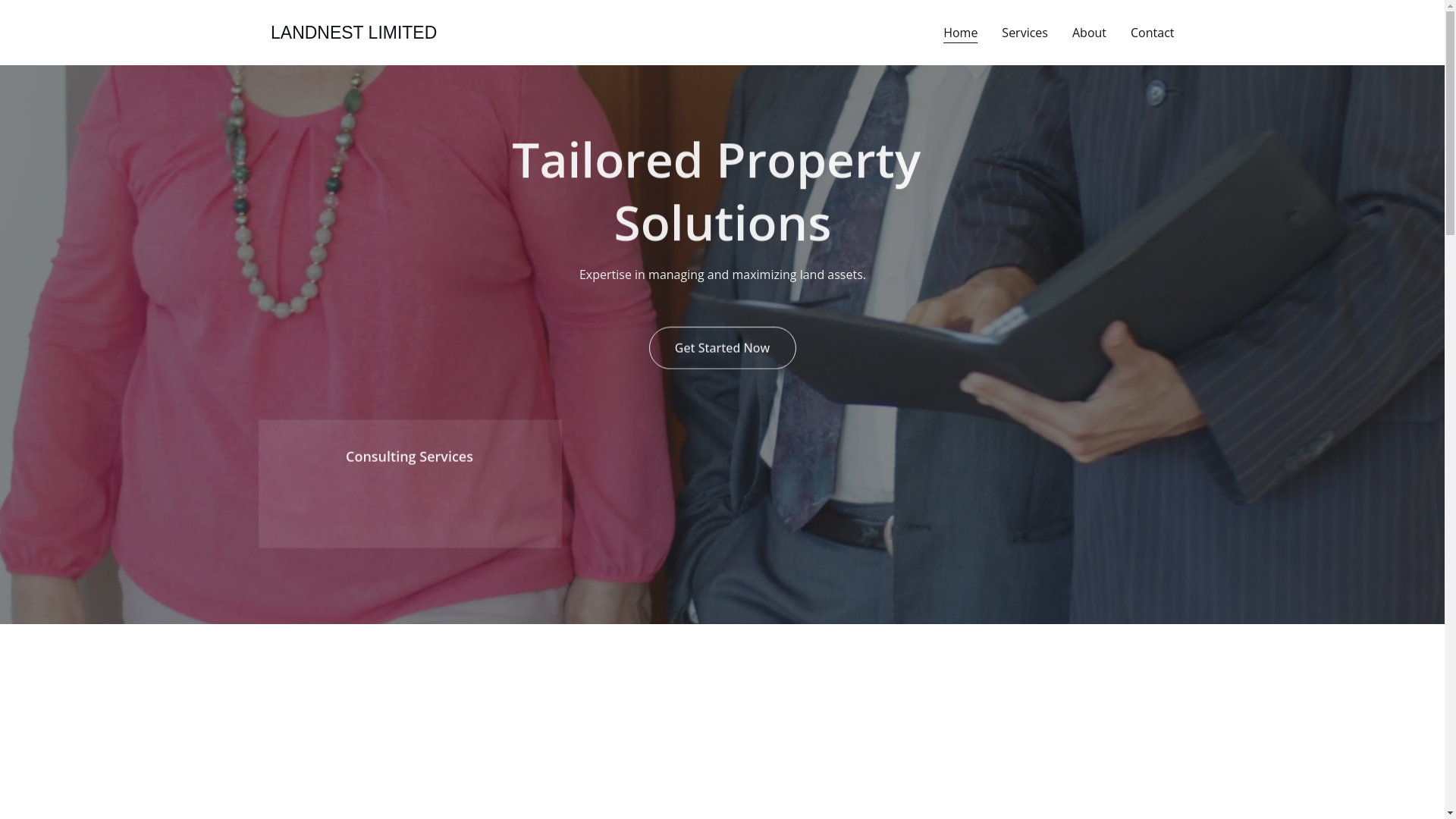 website screenshot of https://landnest.tech/