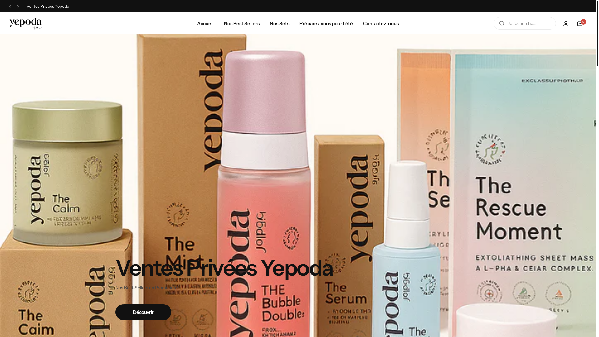 website screenshot of https://yeposkincare.com/
