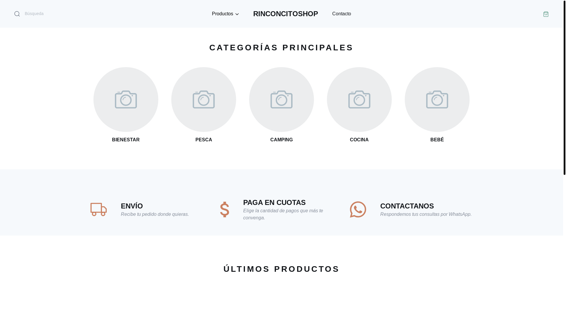 website screenshot of https://rinconcitoshop.online/