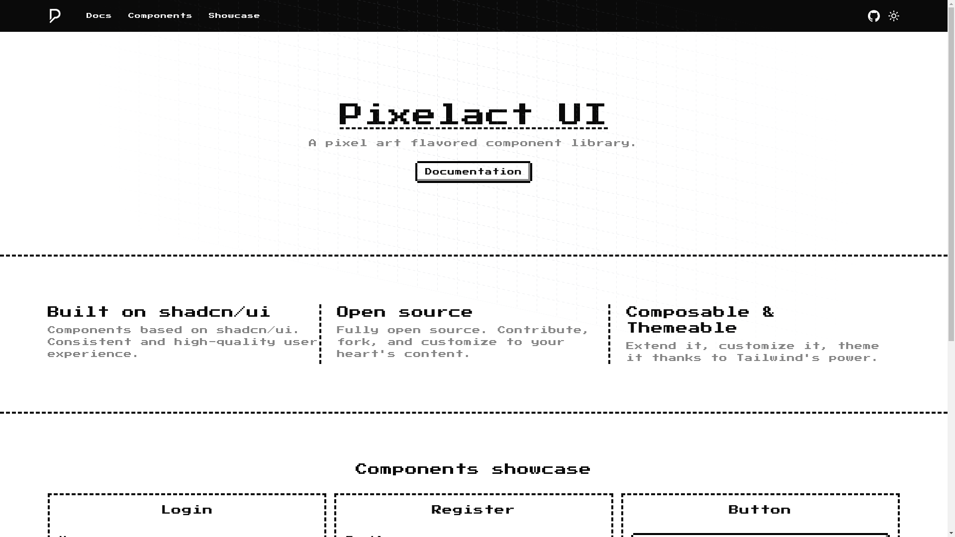 website screenshot of https://pixelactui.com/