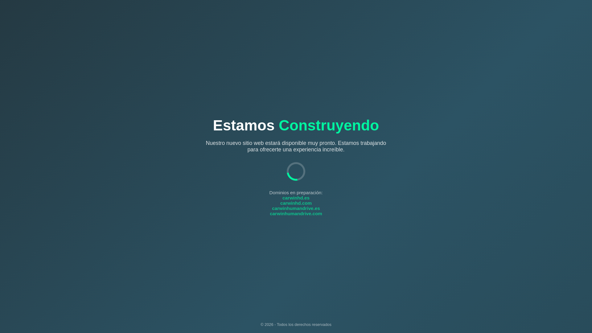 website screenshot of https://carwinhumandrive.es/