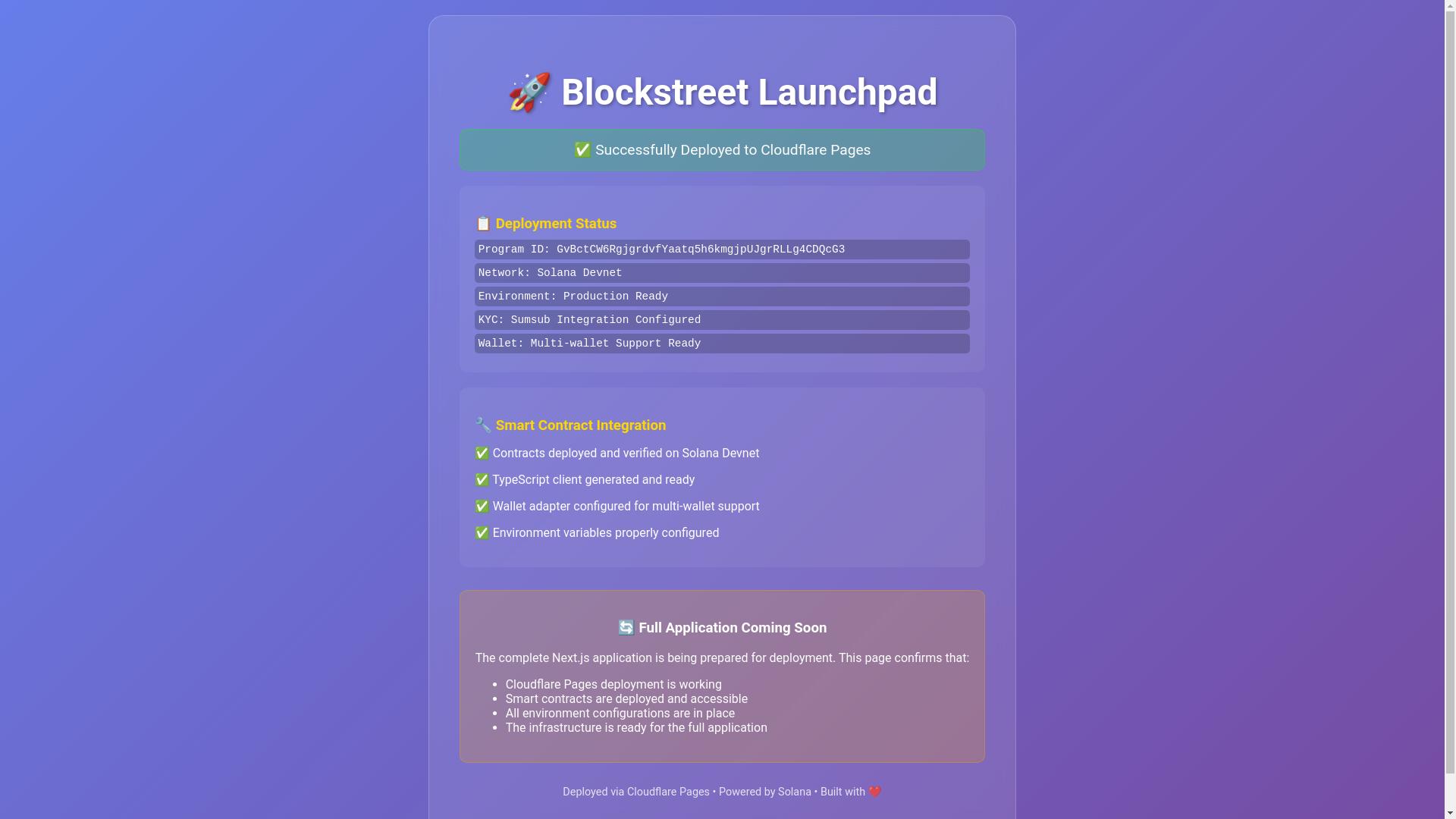 website screenshot of https://blockstreet-launchpad.pages.dev/