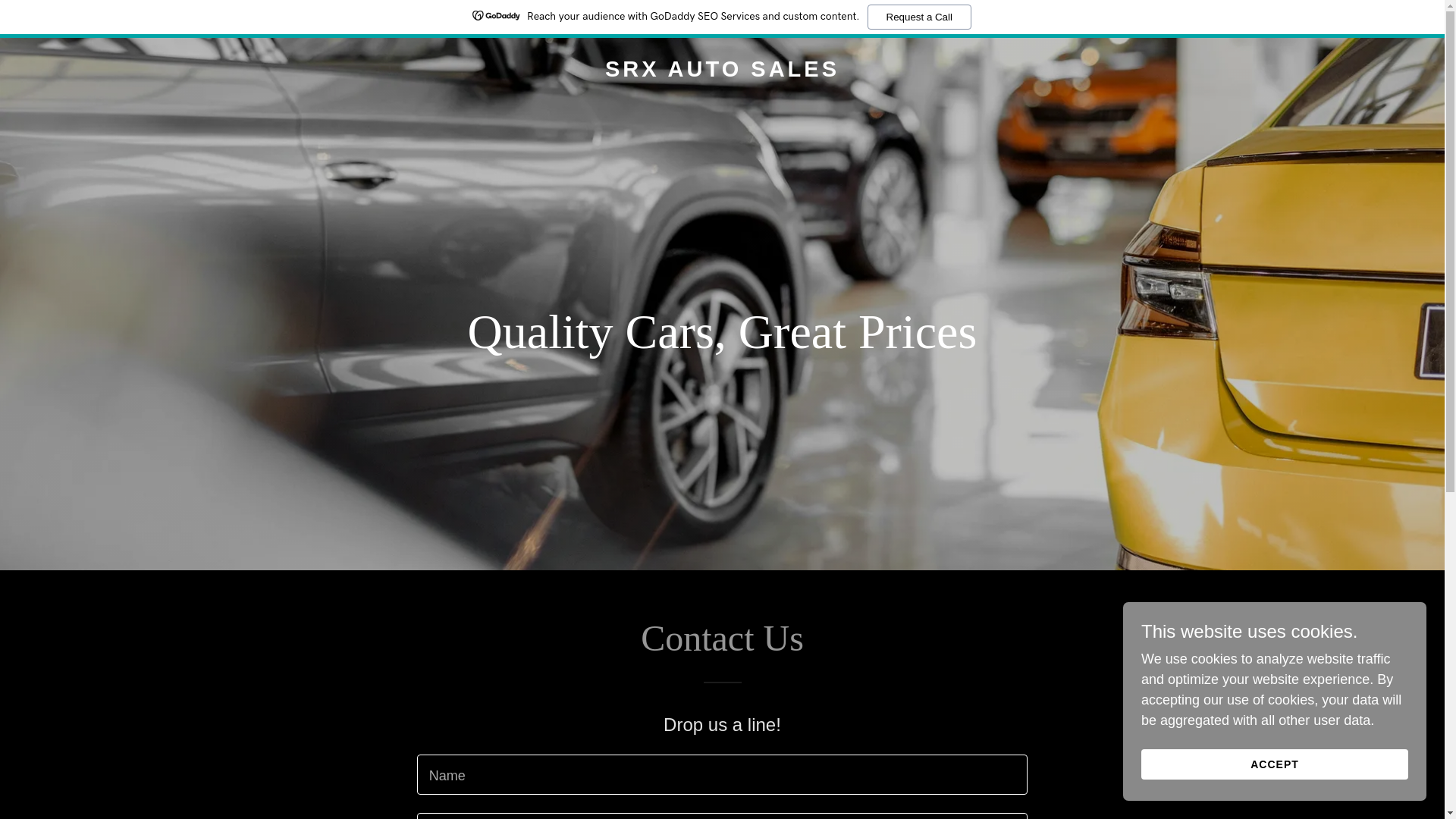 website screenshot of https://srxautosales.com/