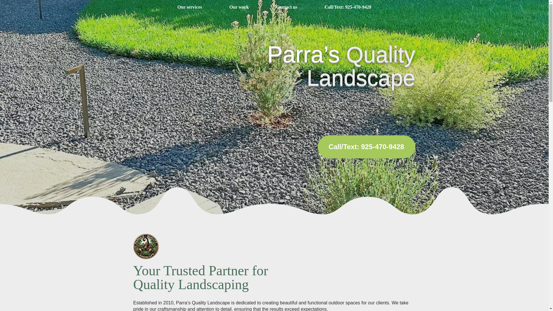 website screenshot of https://parrasqualitylandscape.com/