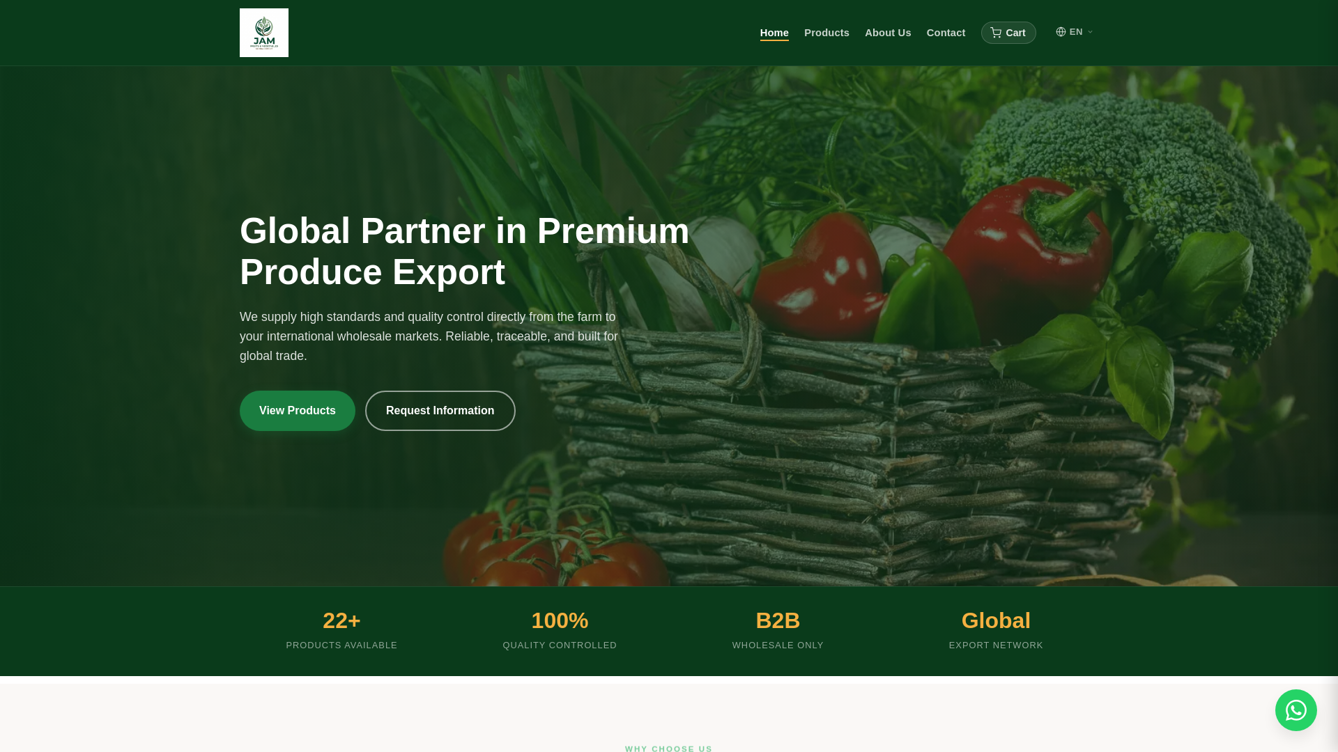 website screenshot of https://jamfruits.com/