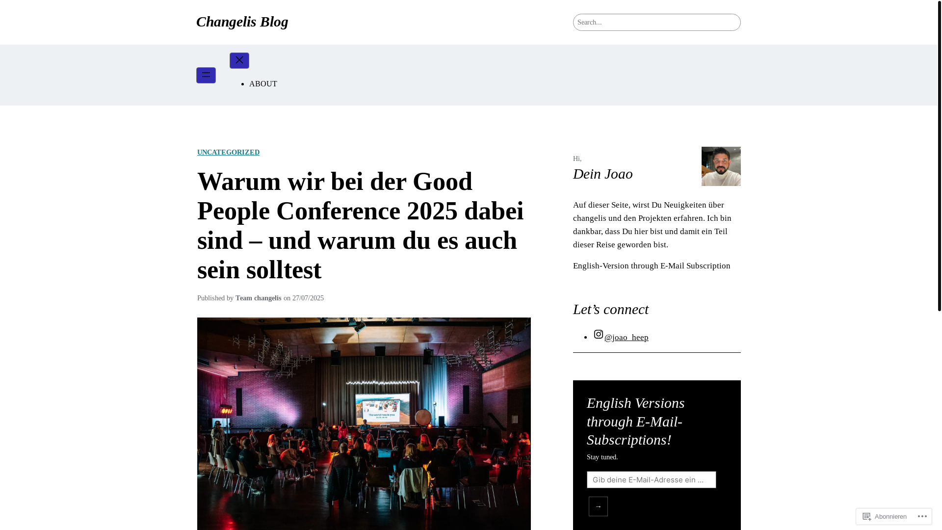 website screenshot of https://changelis.blog/