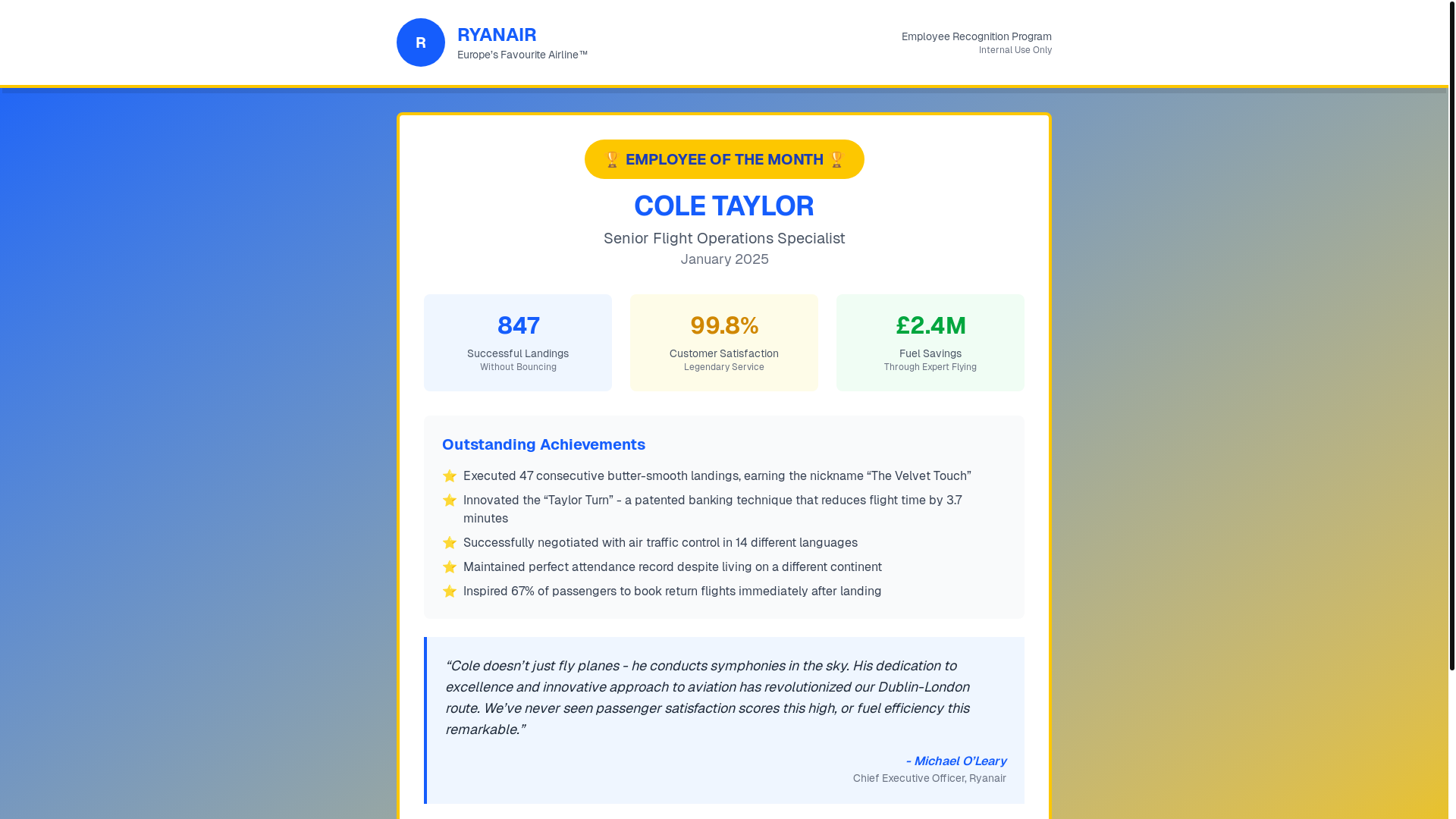 website screenshot of https://ryanair-eotm.pages.dev/