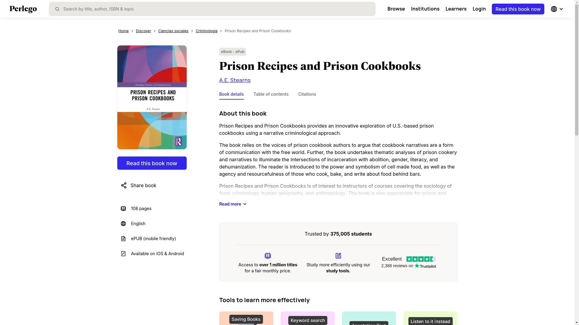 website screenshot of https://www.perlego.com/book/4357963/prison-recipes-and-prison-cookbooks-pdf