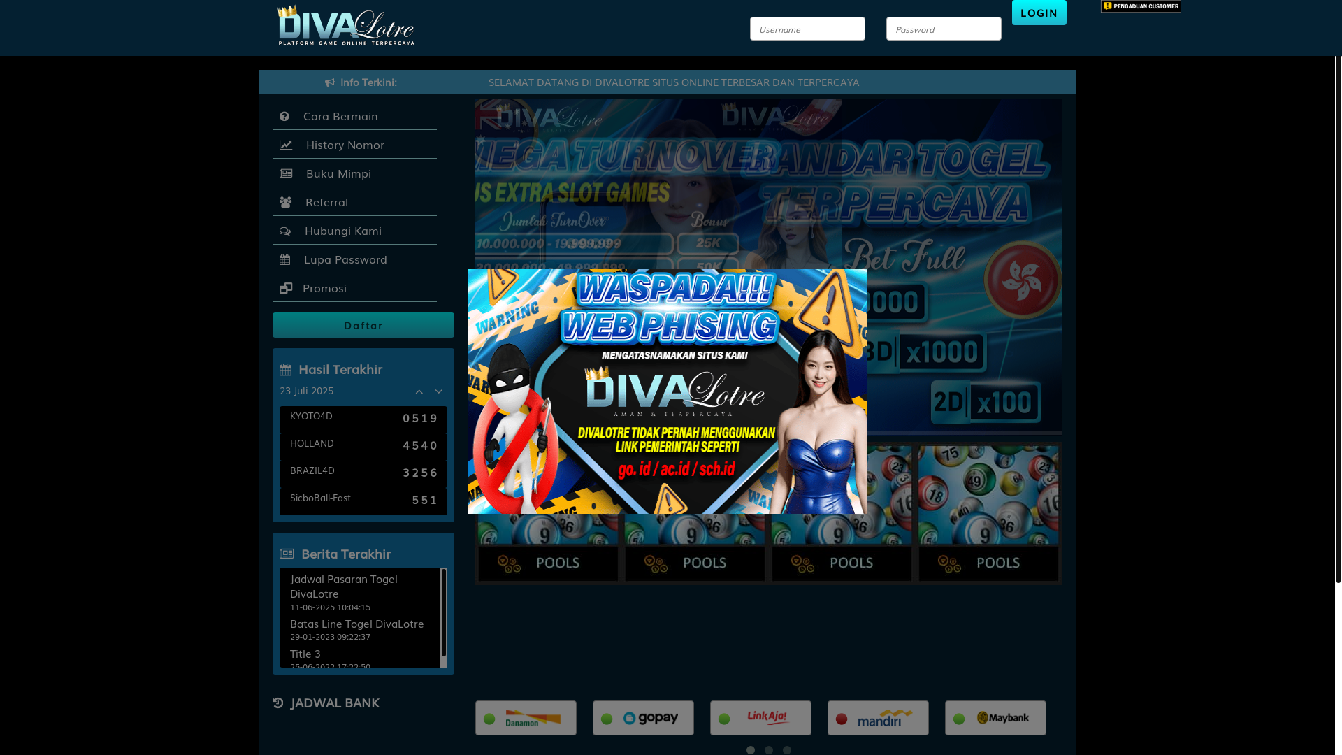 website screenshot of https://divalotre-c.xyz/