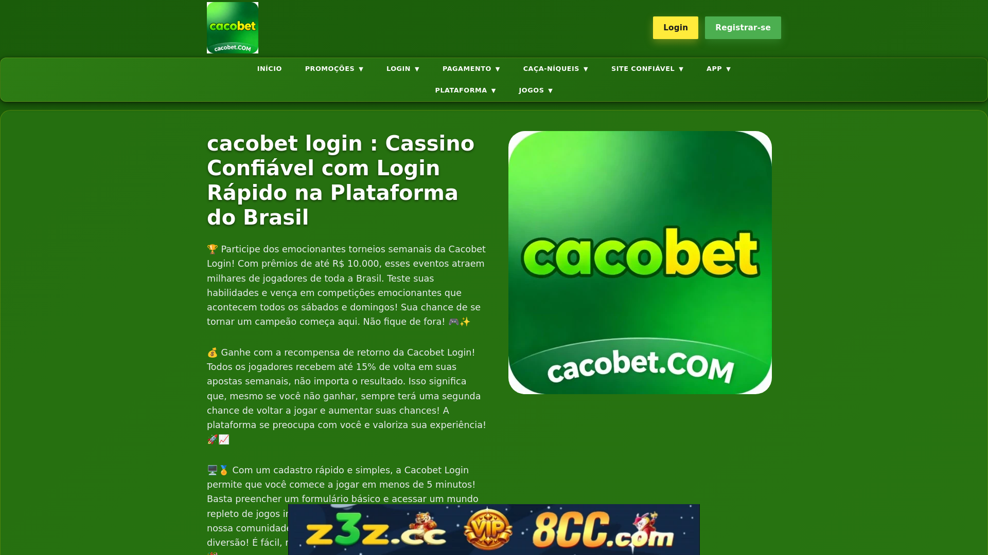 website screenshot of https://cacobetsi.com/