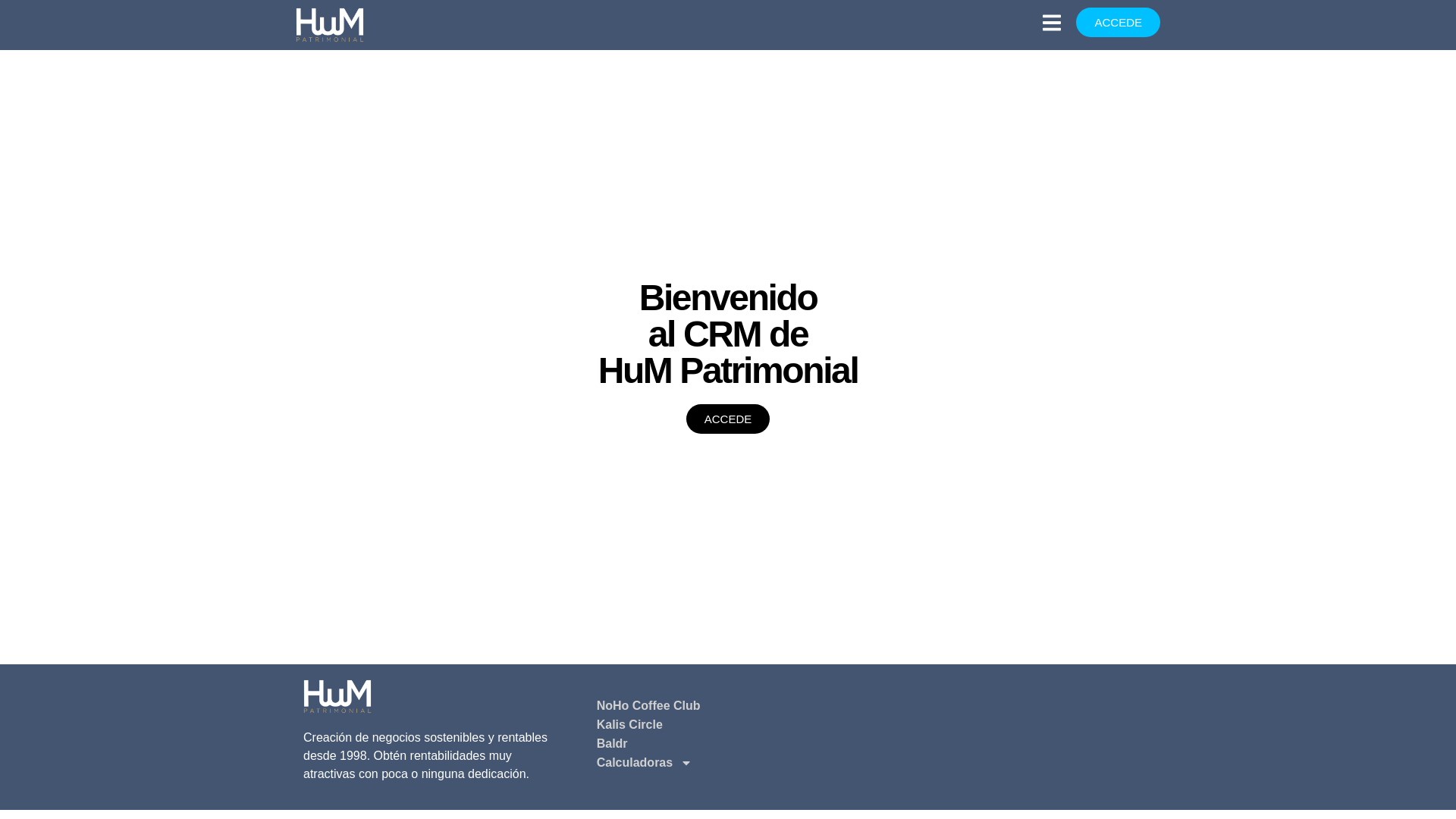 website screenshot of https://grupohumpatrimonial.com/
