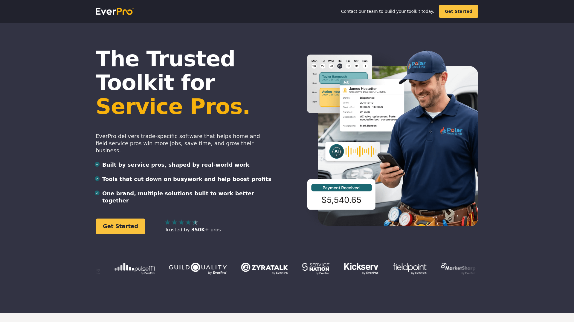 website screenshot of https://everprohq.biz/