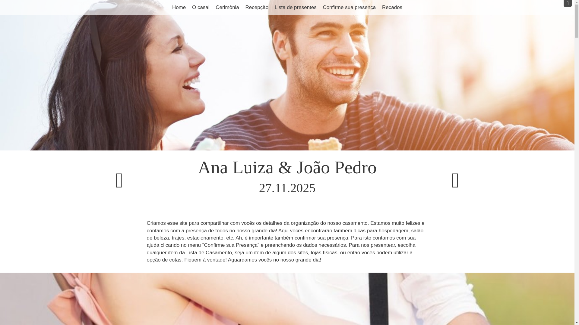 website screenshot of https://analuizaejoaopedro.com.br/