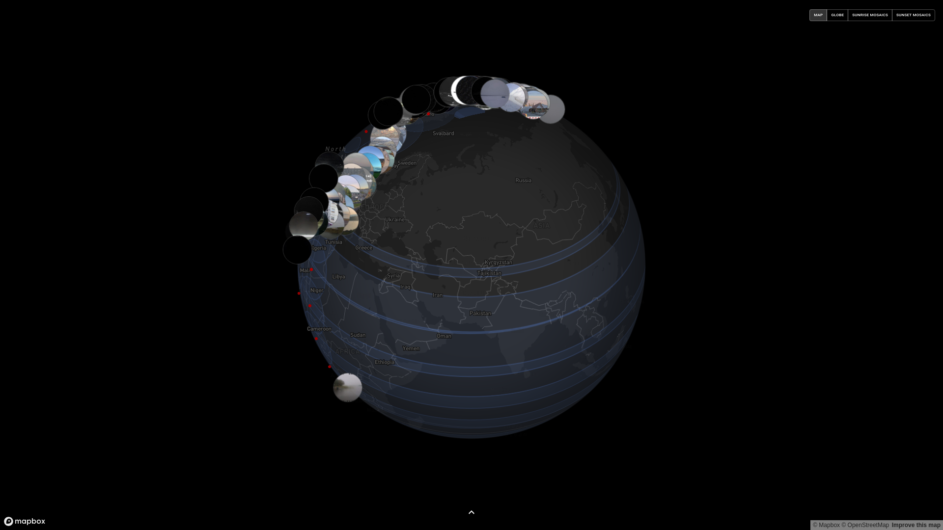 website screenshot of https://sunrisesunset.studio/