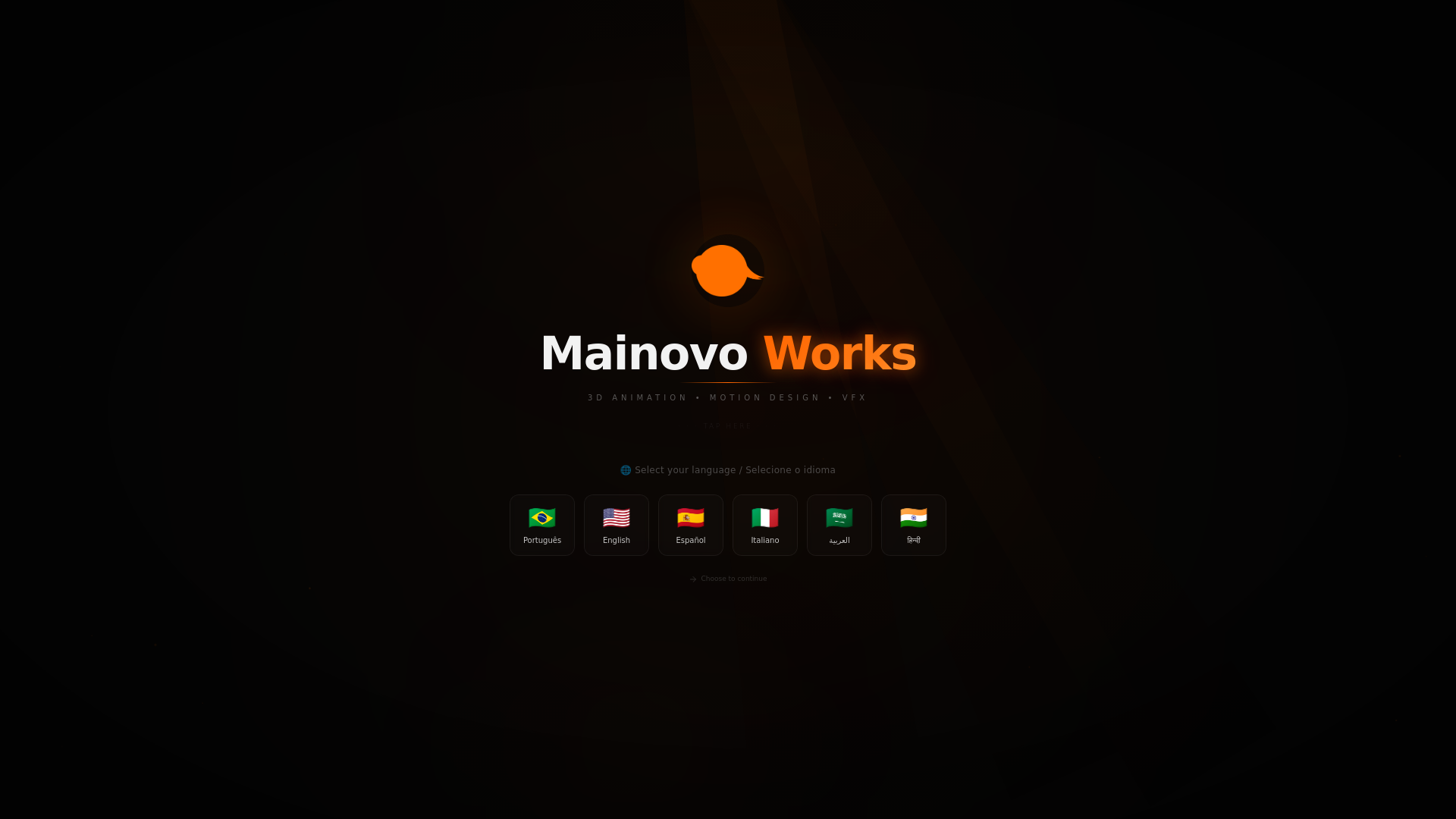 website screenshot of https://mainovoworks.net/