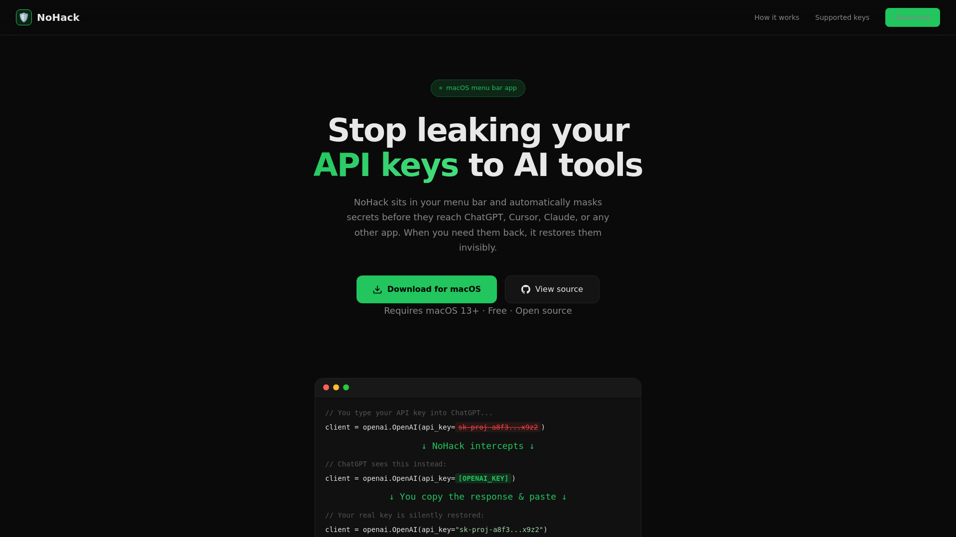 website screenshot of https://nohack.pages.dev/