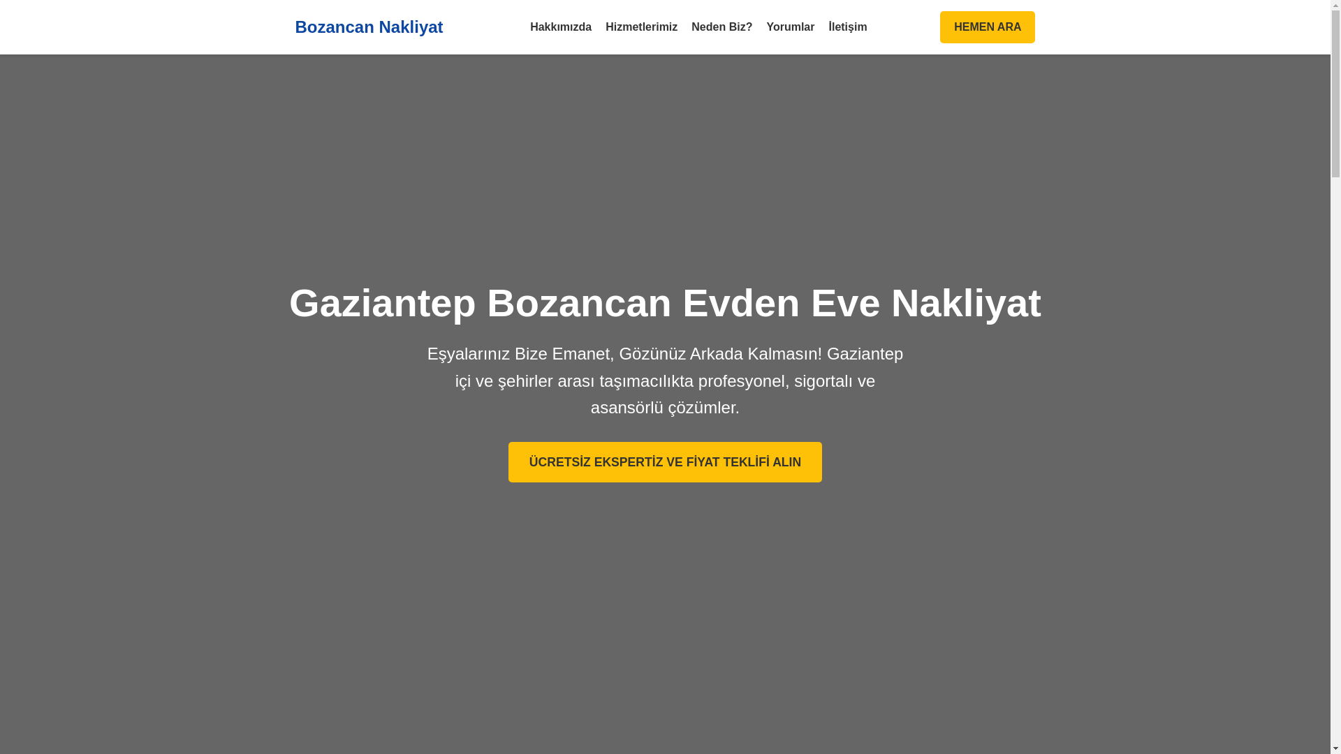 website screenshot of https://bozancanevdenevenakliyat.com.tr/