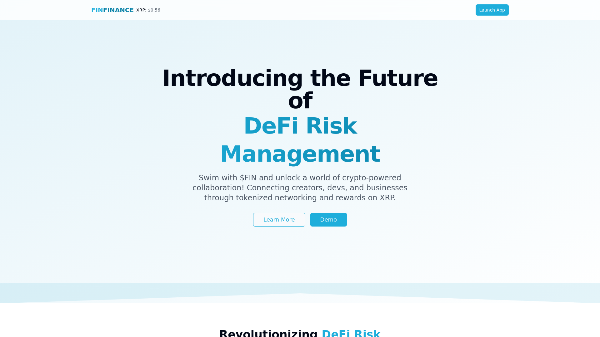 website screenshot of https://www.finfinance.io/