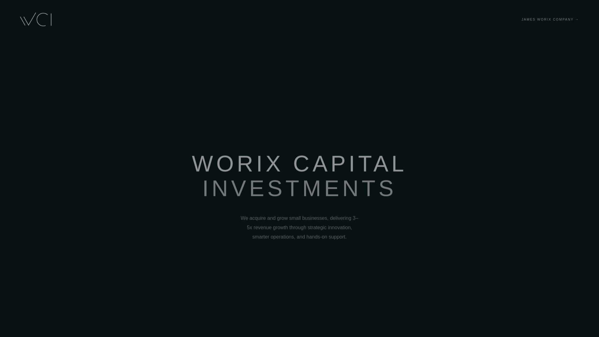 website screenshot of https://worixcapital.jamesworix.com