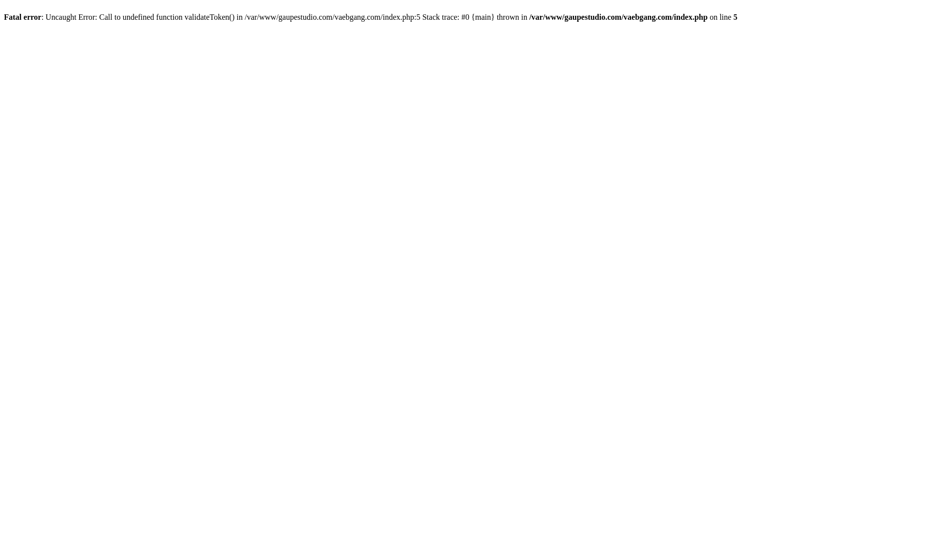 website screenshot of https://vaebgang.com/