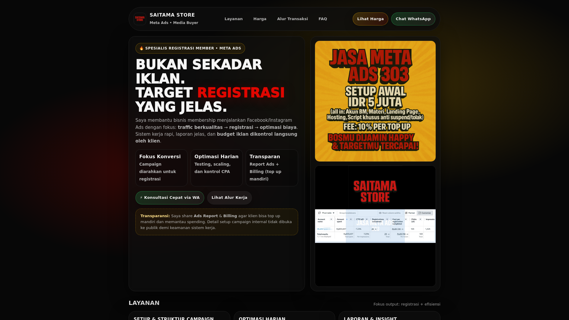 website screenshot of https://saitamaxstore.pages.dev/