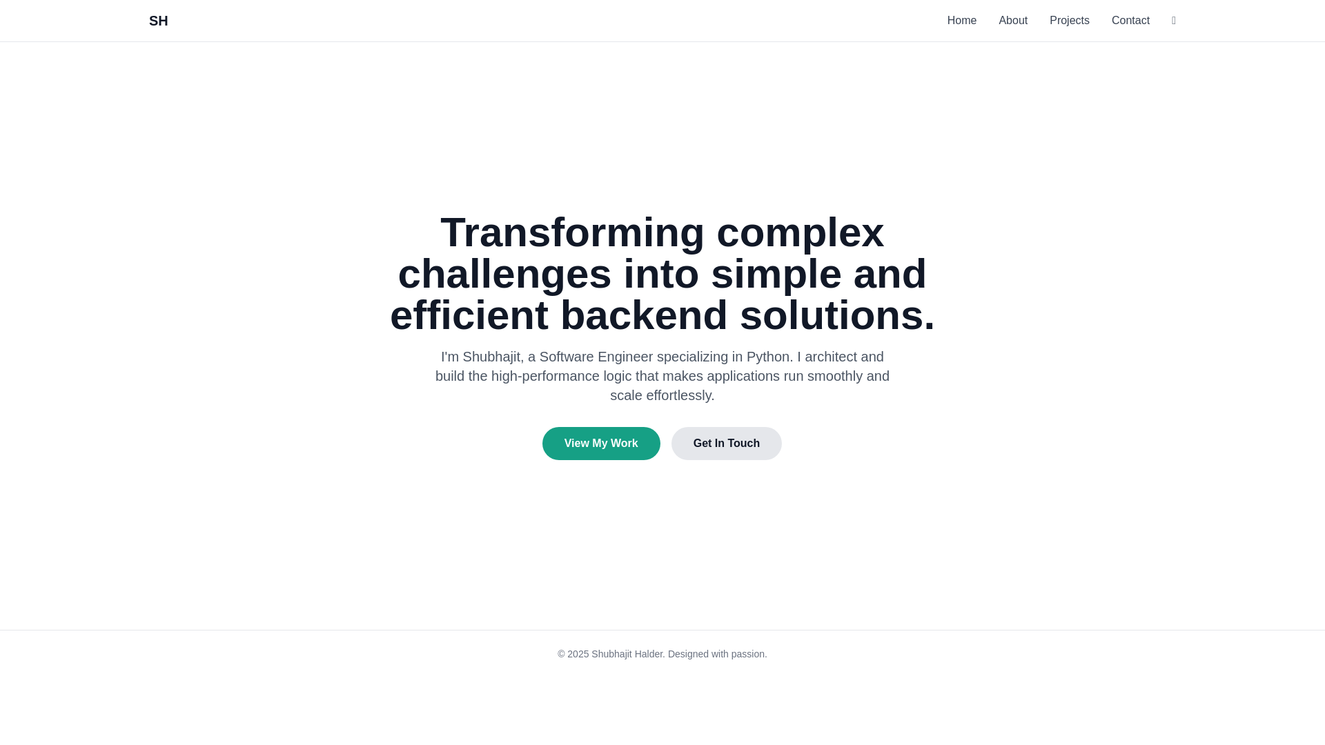 website screenshot of https://shubhajit.dev/