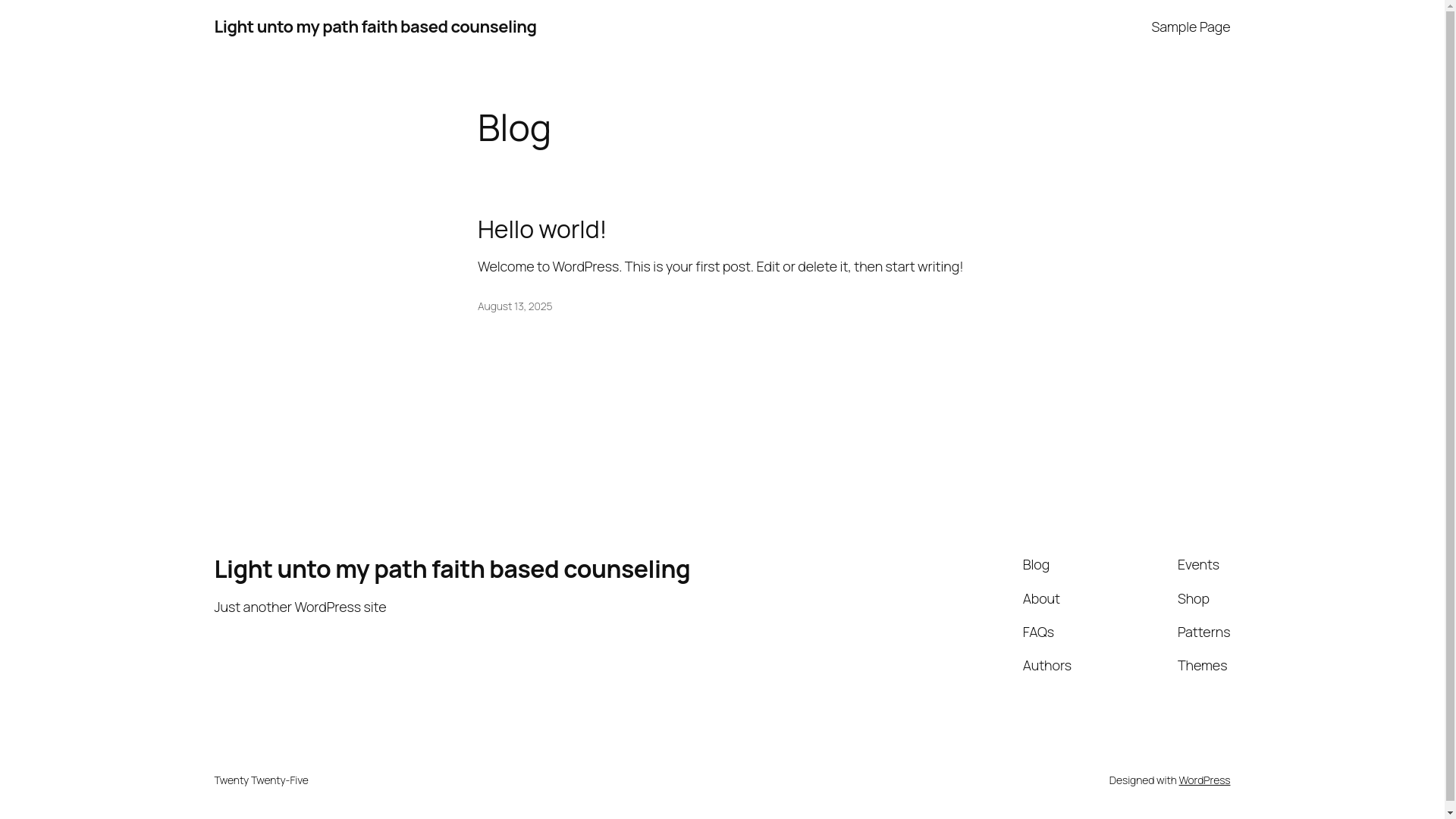 website screenshot of https://light-unto-my-path.org/