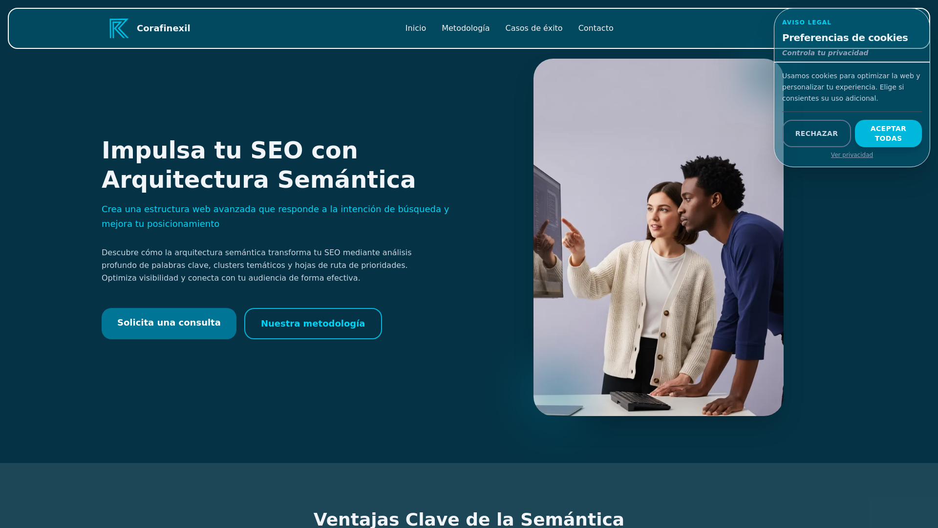 website screenshot of https://corafinexil.world/