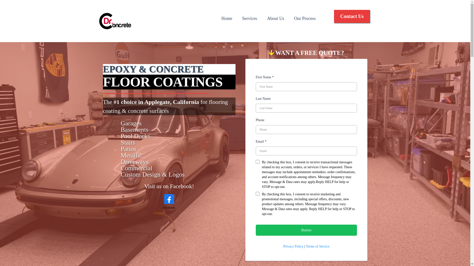 website screenshot of https://concretedoctorca.com/