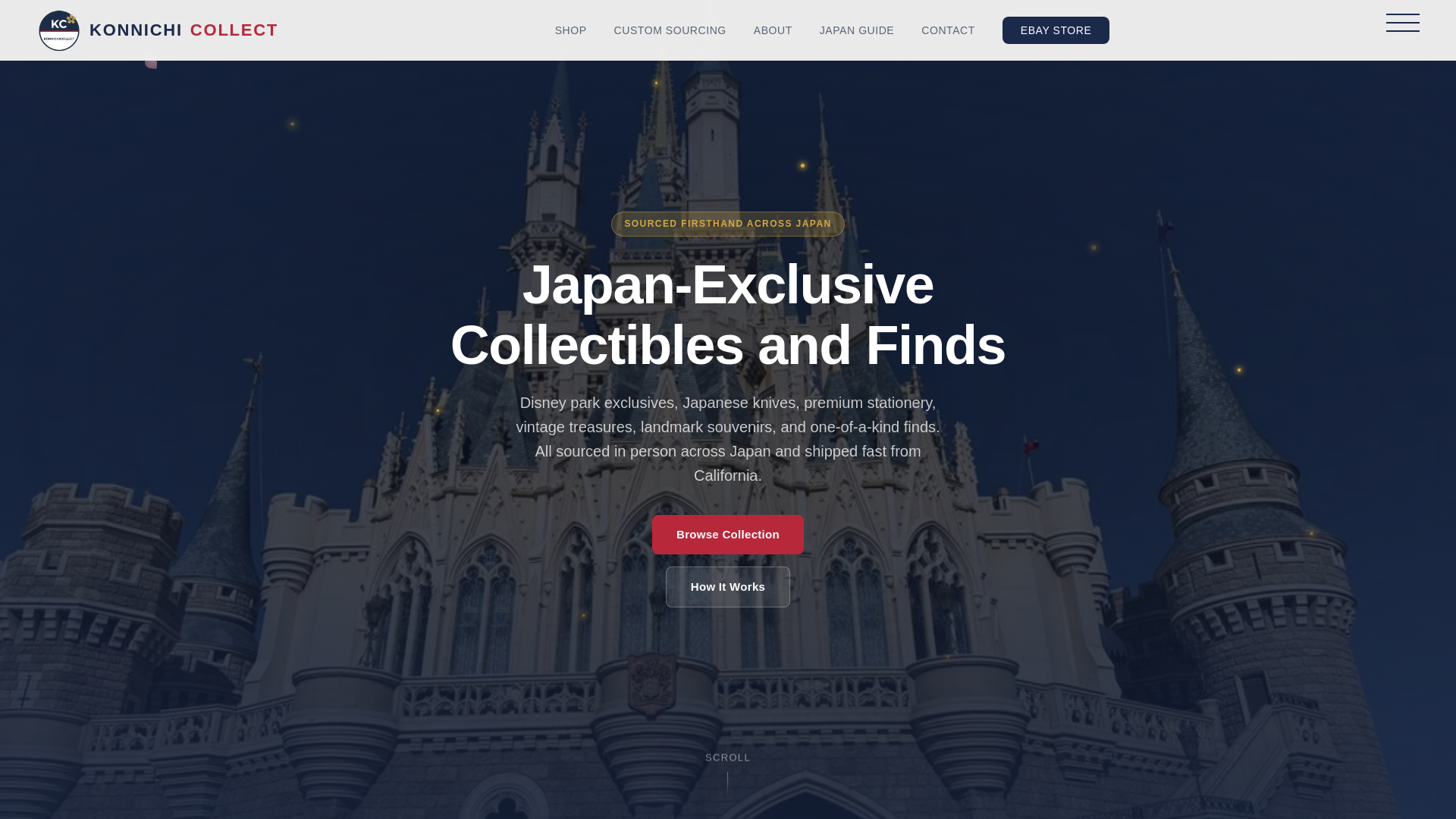 website screenshot of https://konichicollect.com/