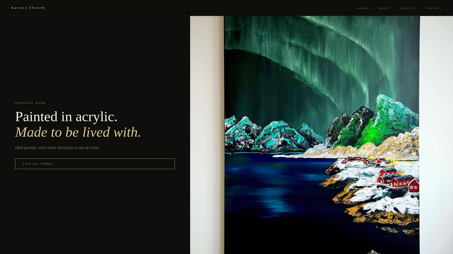 website screenshot of https://katrinapainting.com/