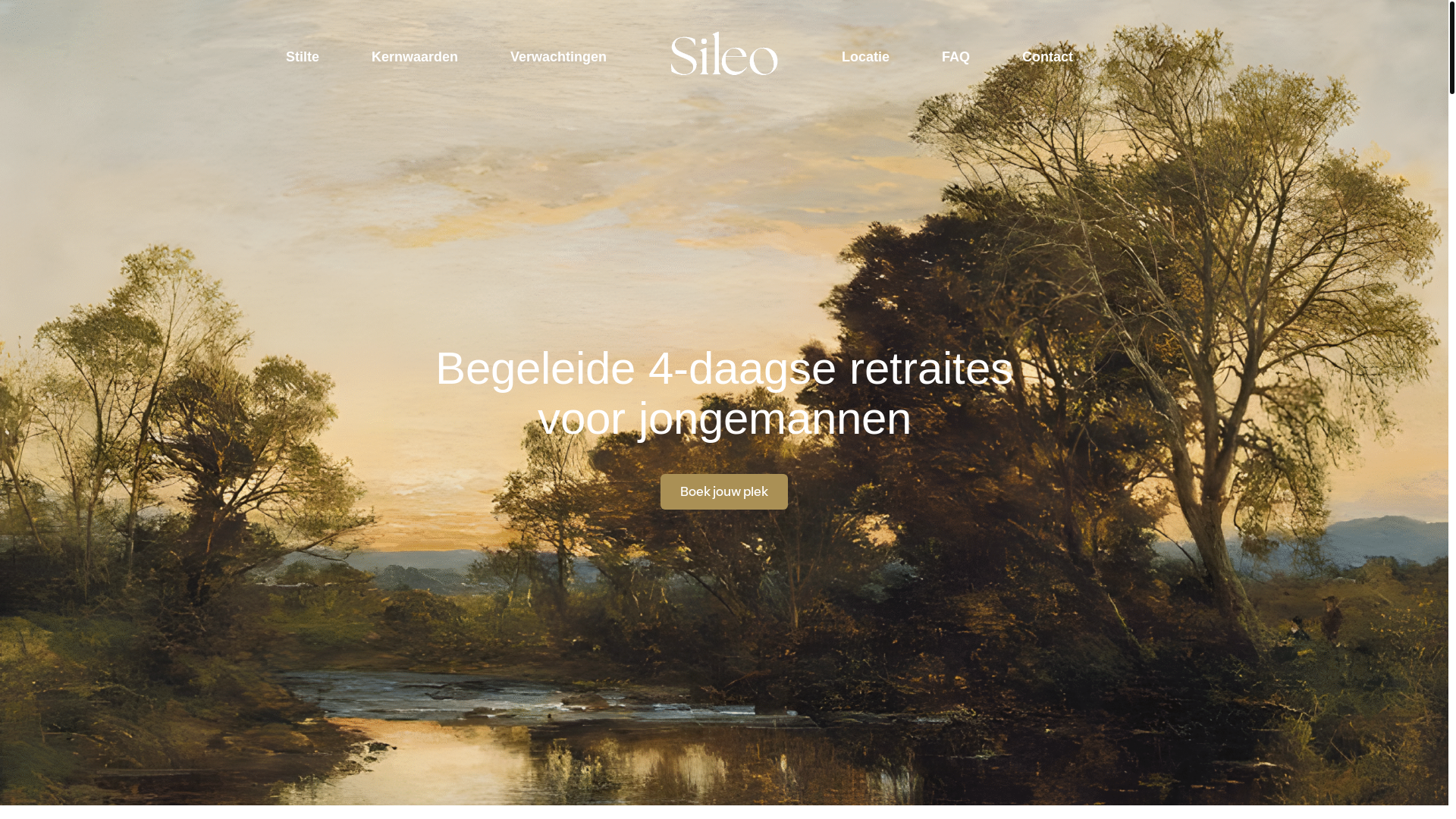 website screenshot of https://sileo-retraites.nl/