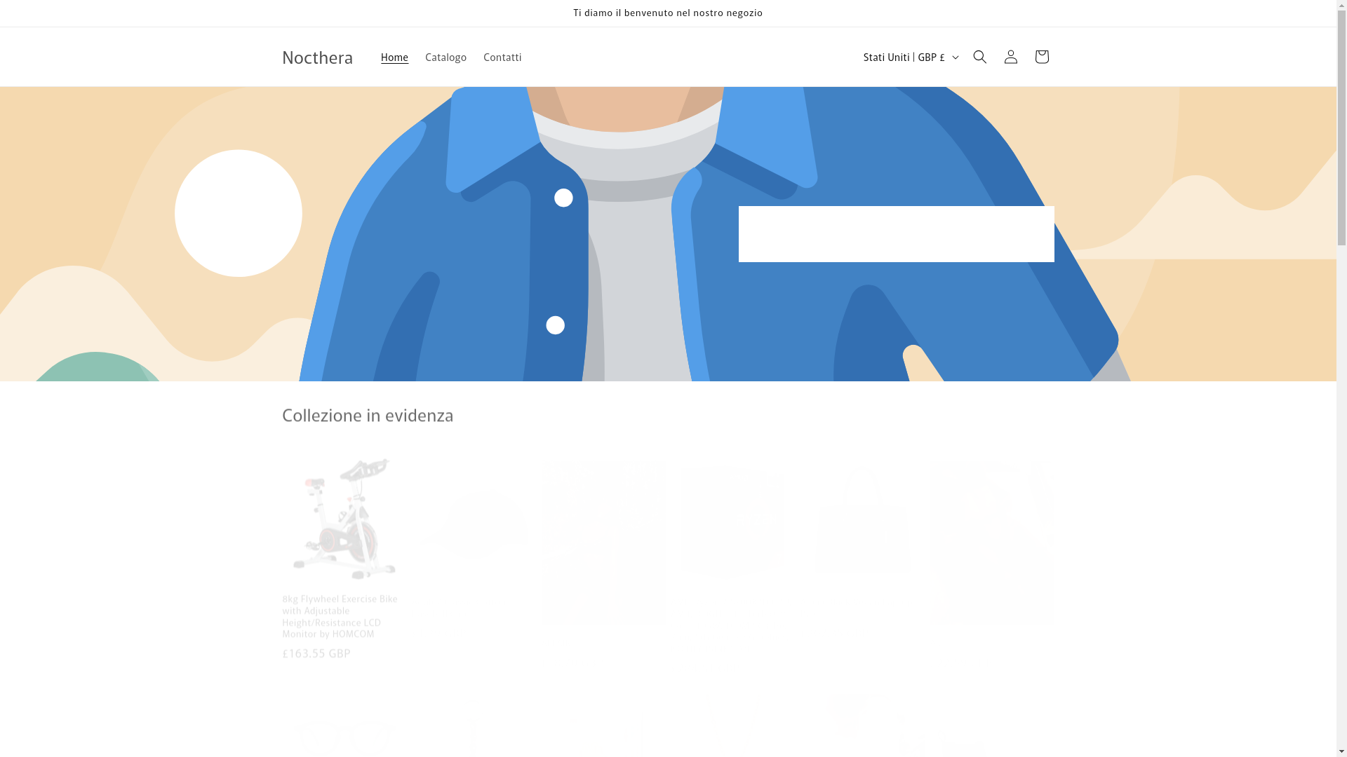 website screenshot of https://nocthera.store/