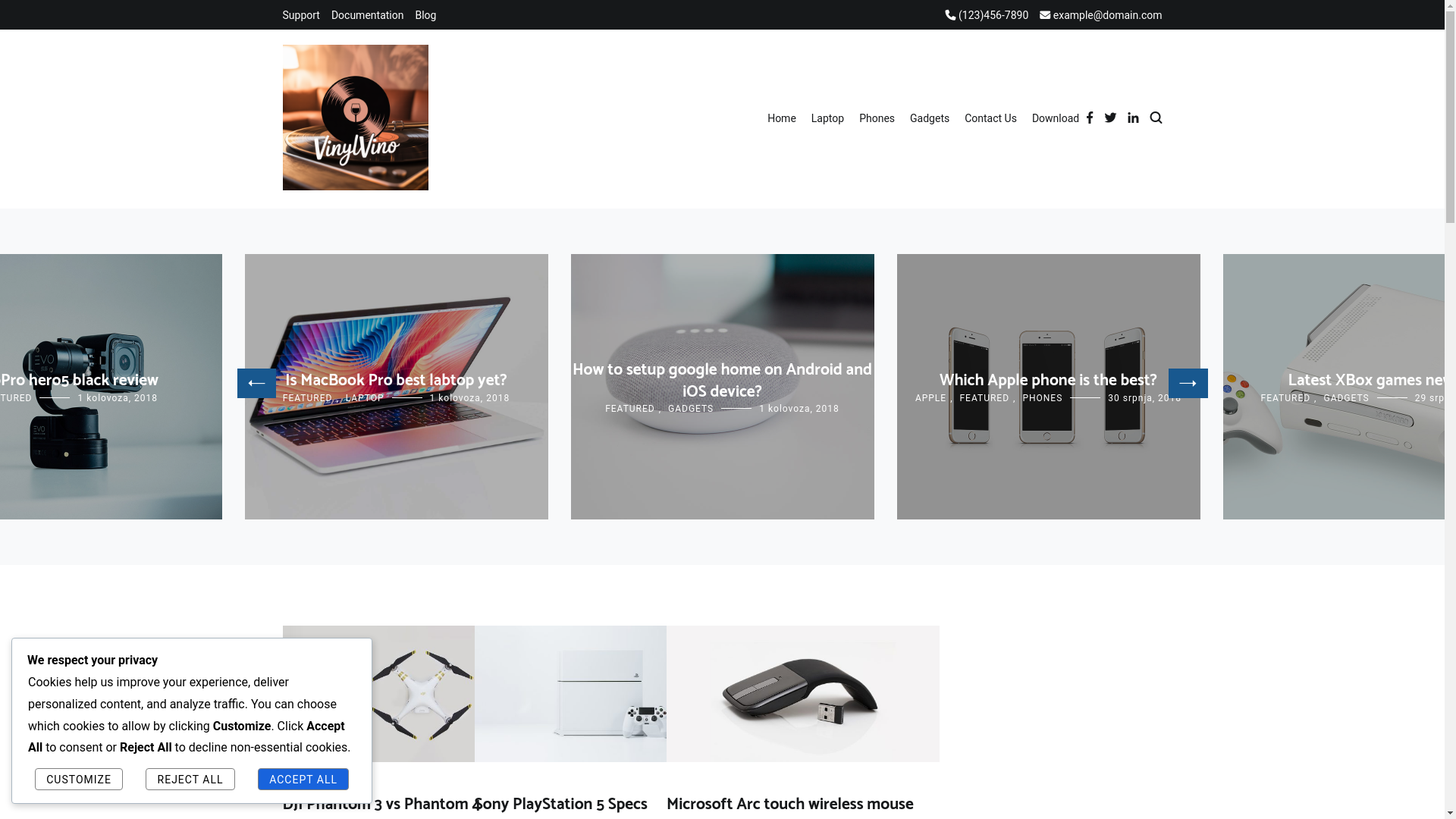 website screenshot of https://vinylvino.blog/