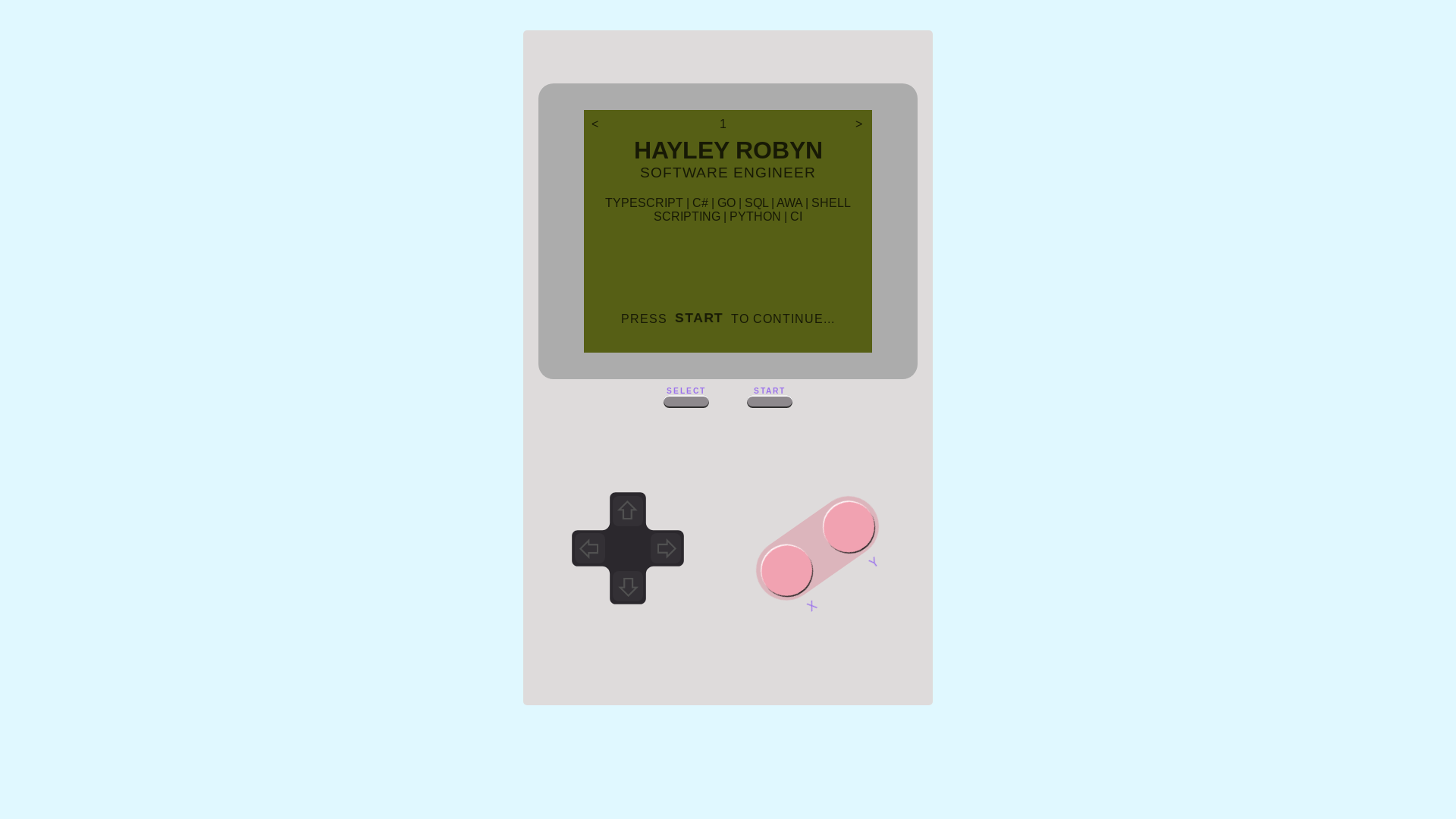 website screenshot of https://hayleyportfoliosite.pages.dev/