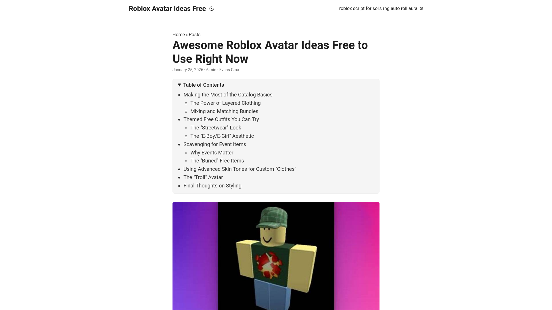 website screenshot of https://roblox-avatar-ideas-free.pages.dev/