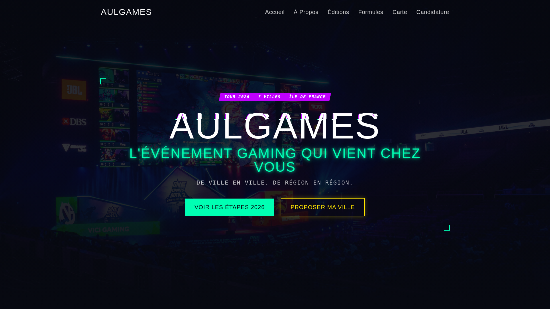 website screenshot of https://aulgames.fr