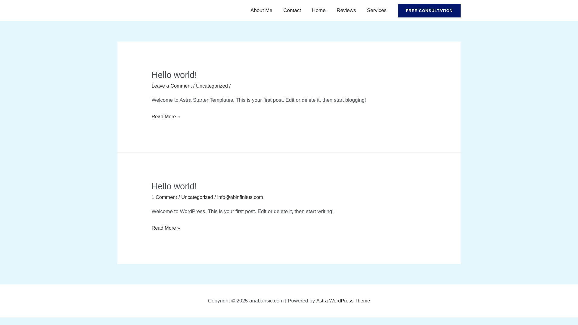 website screenshot of https://anabarisic.com/
