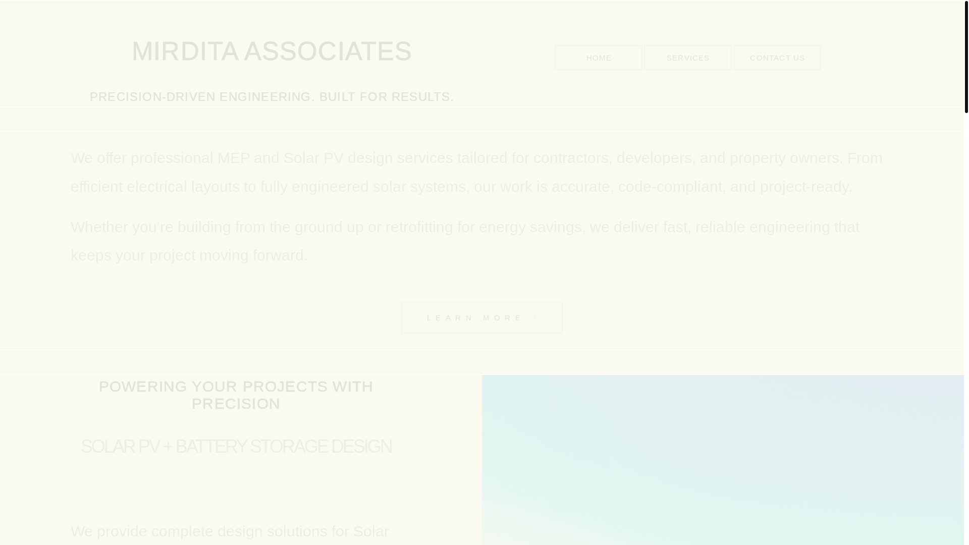 website screenshot of https://mirditaassociates.com/