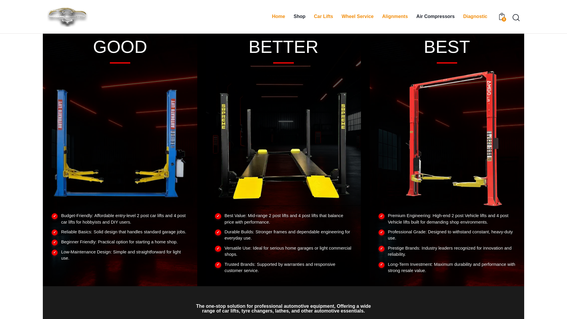 website screenshot of https://mechanicsuperstoreauto.com