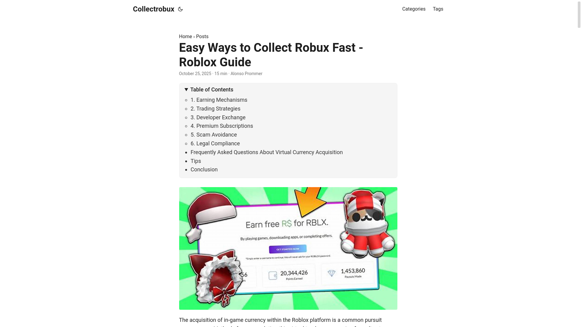 website screenshot of https://collectrobux2.pages.dev/