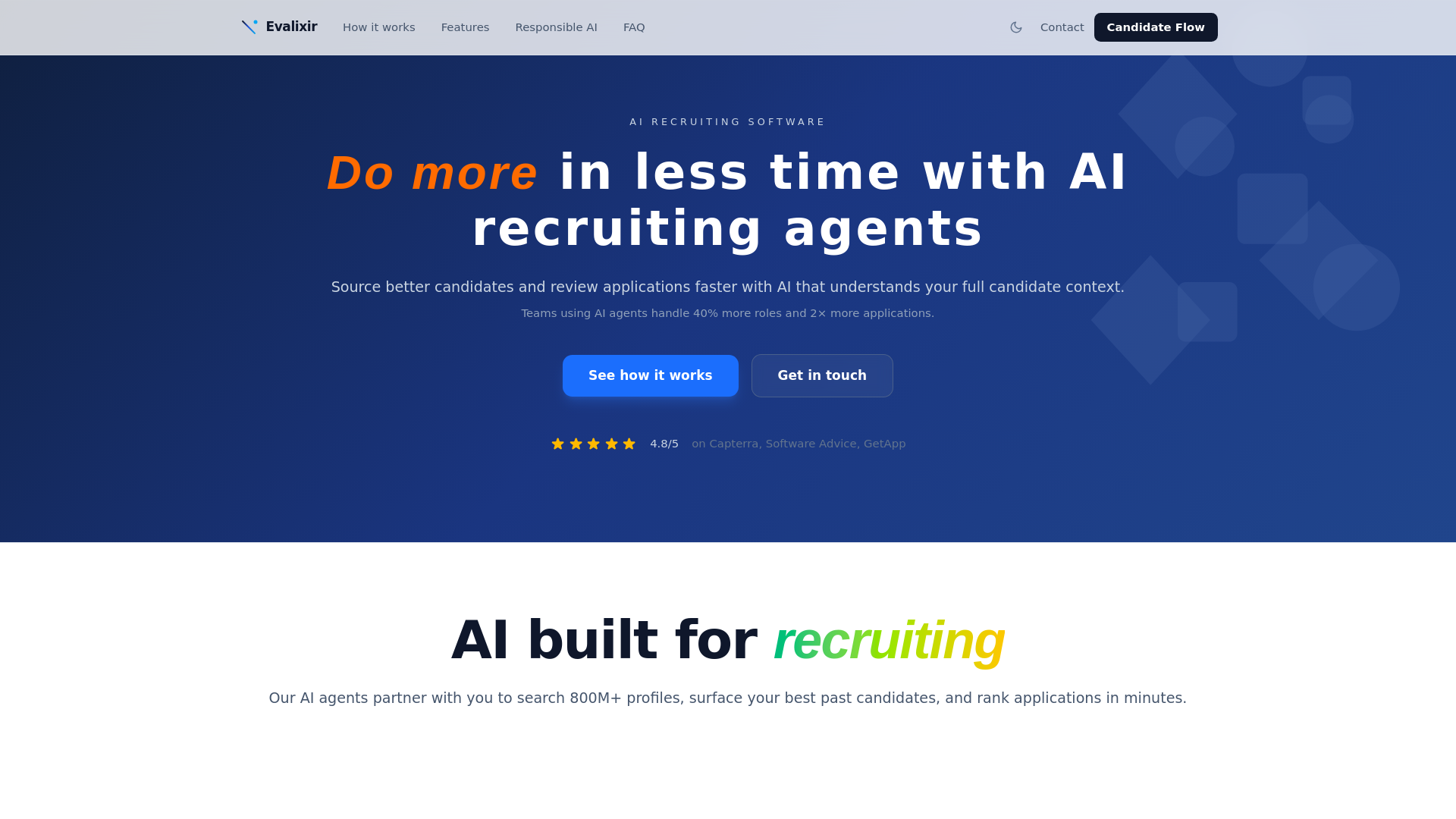 website screenshot of https://evalixir.pages.dev/