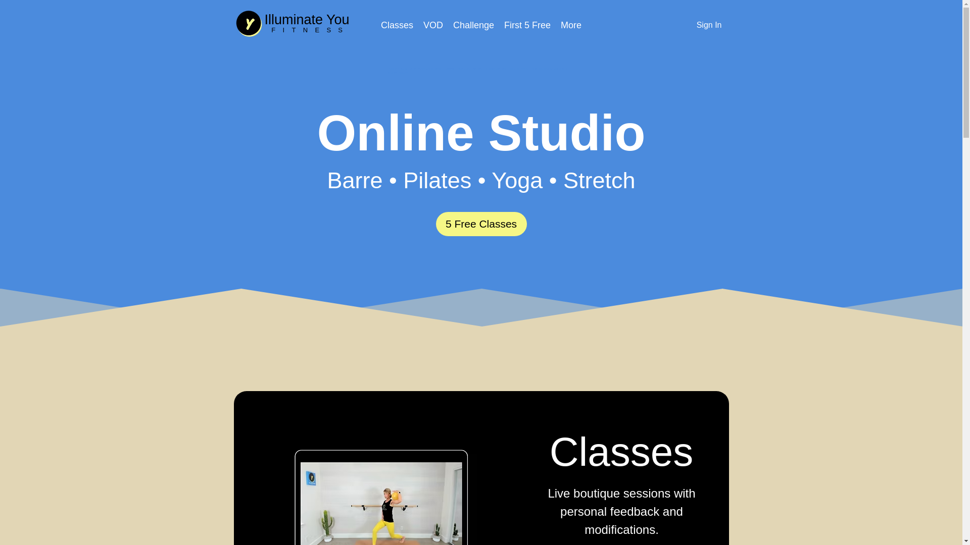 website screenshot of https://illuminateyoufitness.services/