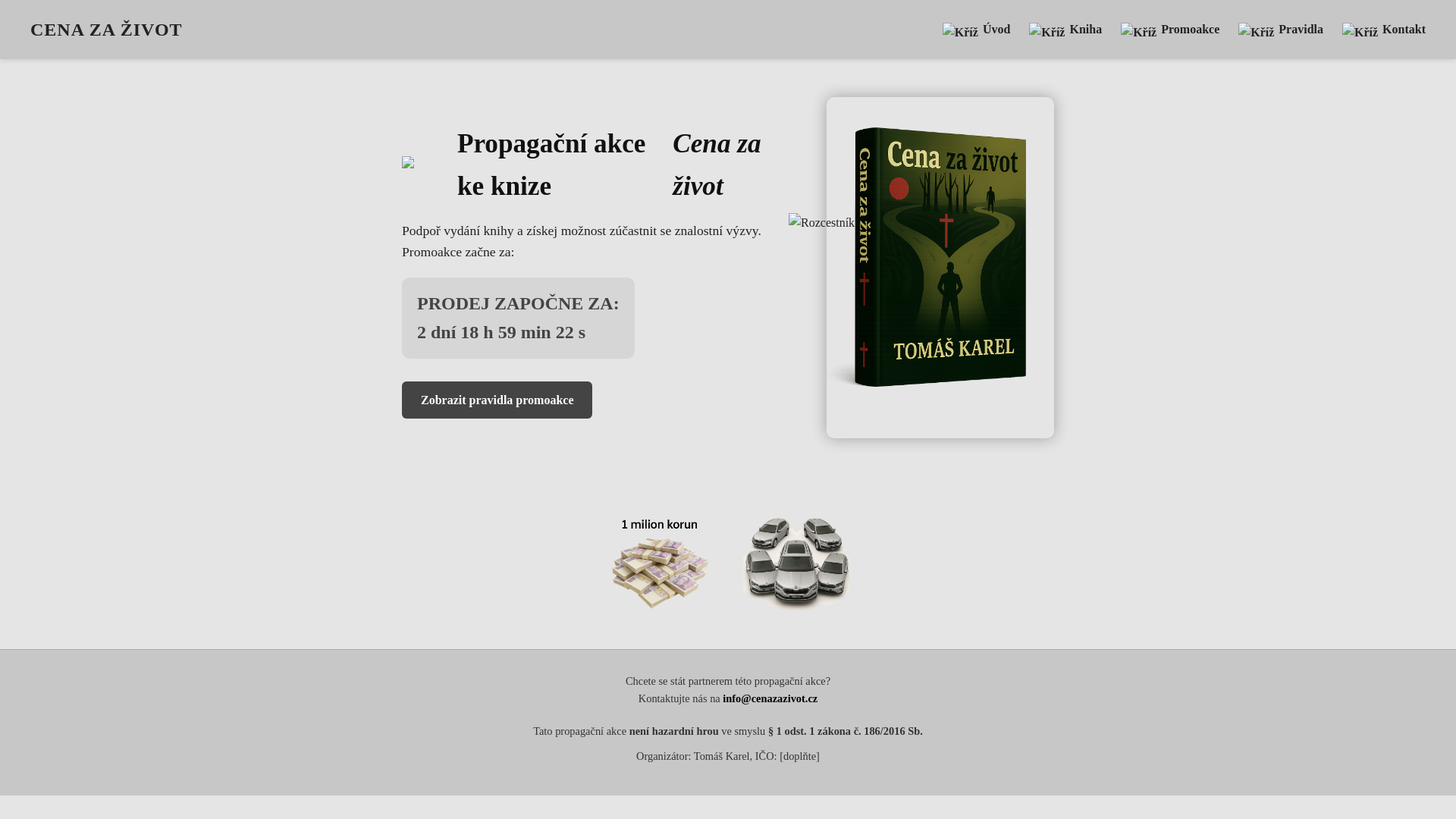 website screenshot of https://cenazazivot.cz/