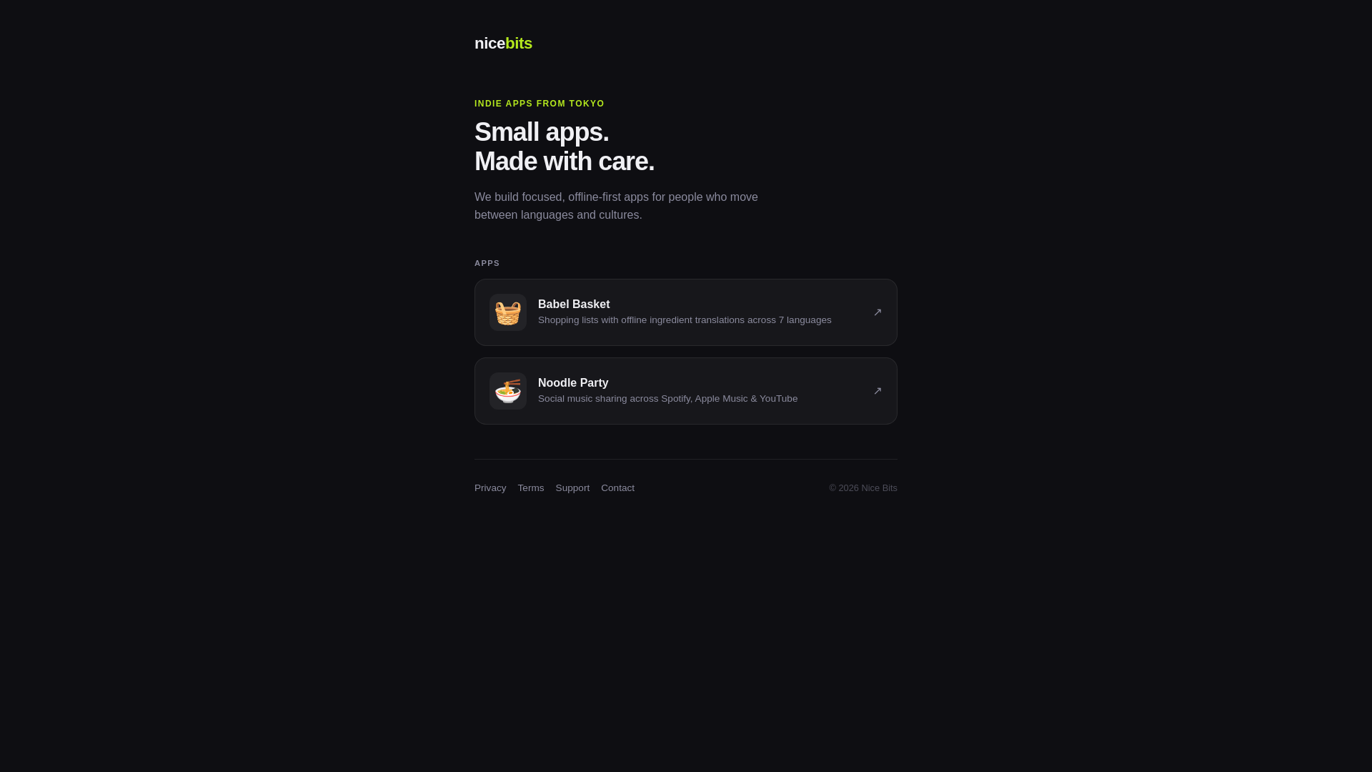 website screenshot of https://nicebits-site.pages.dev/