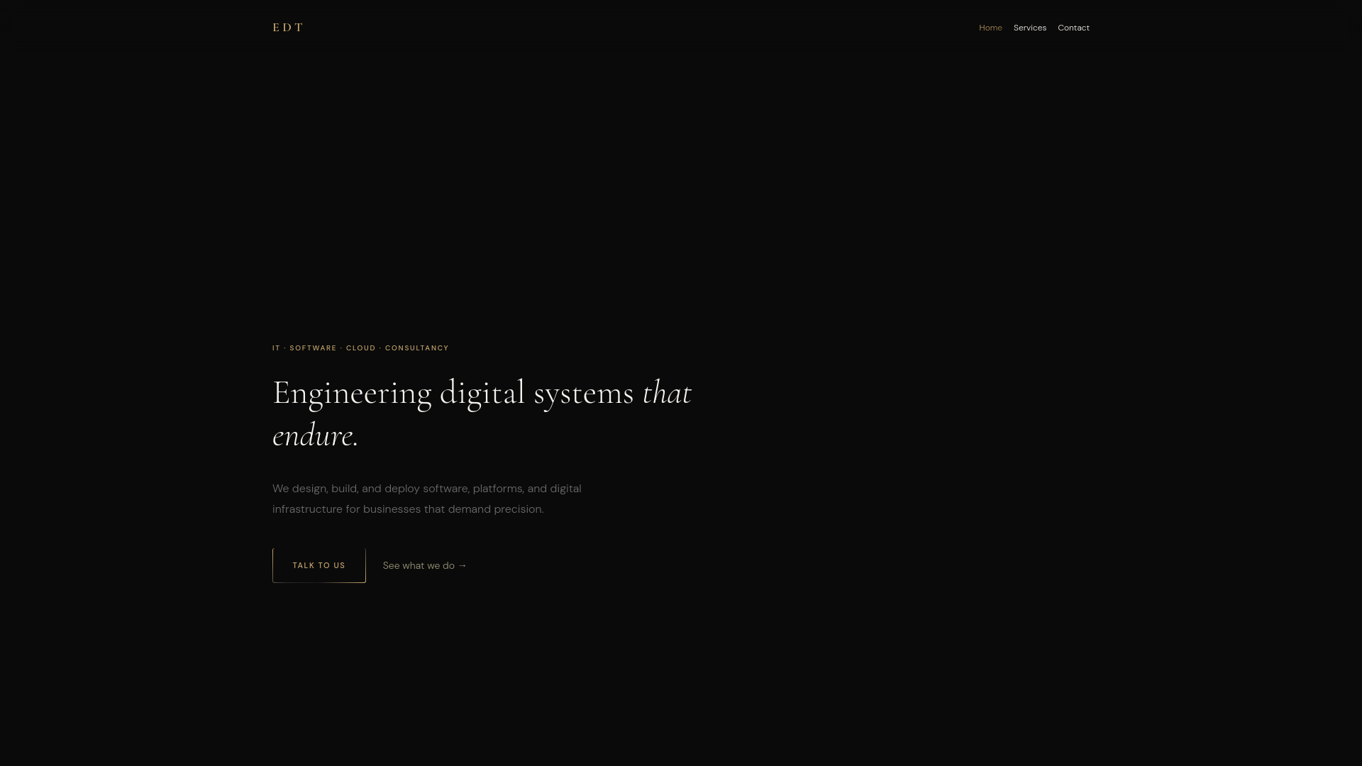 website screenshot of https://eminotechnologies.com