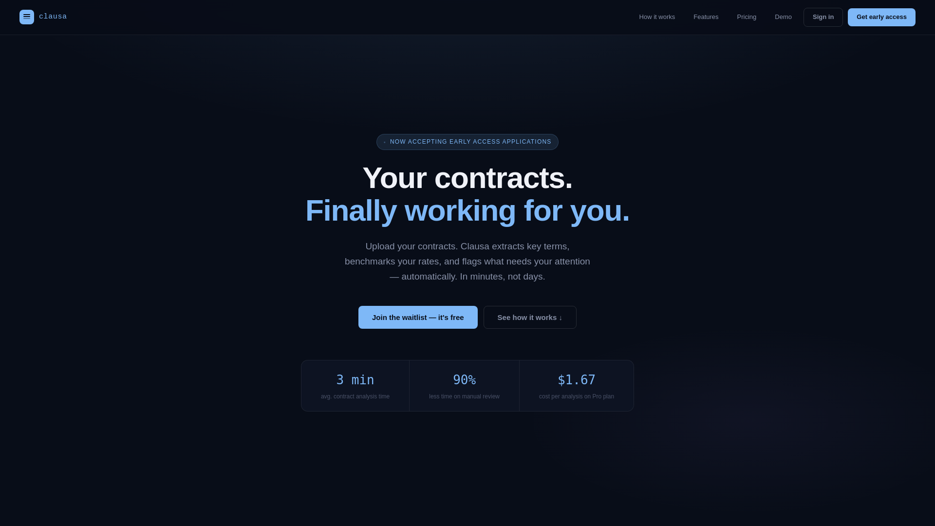 website screenshot of https://clausahq.com/